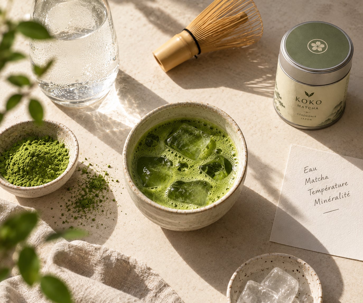 L'eau du matcha : température et minéralité, ça change tout